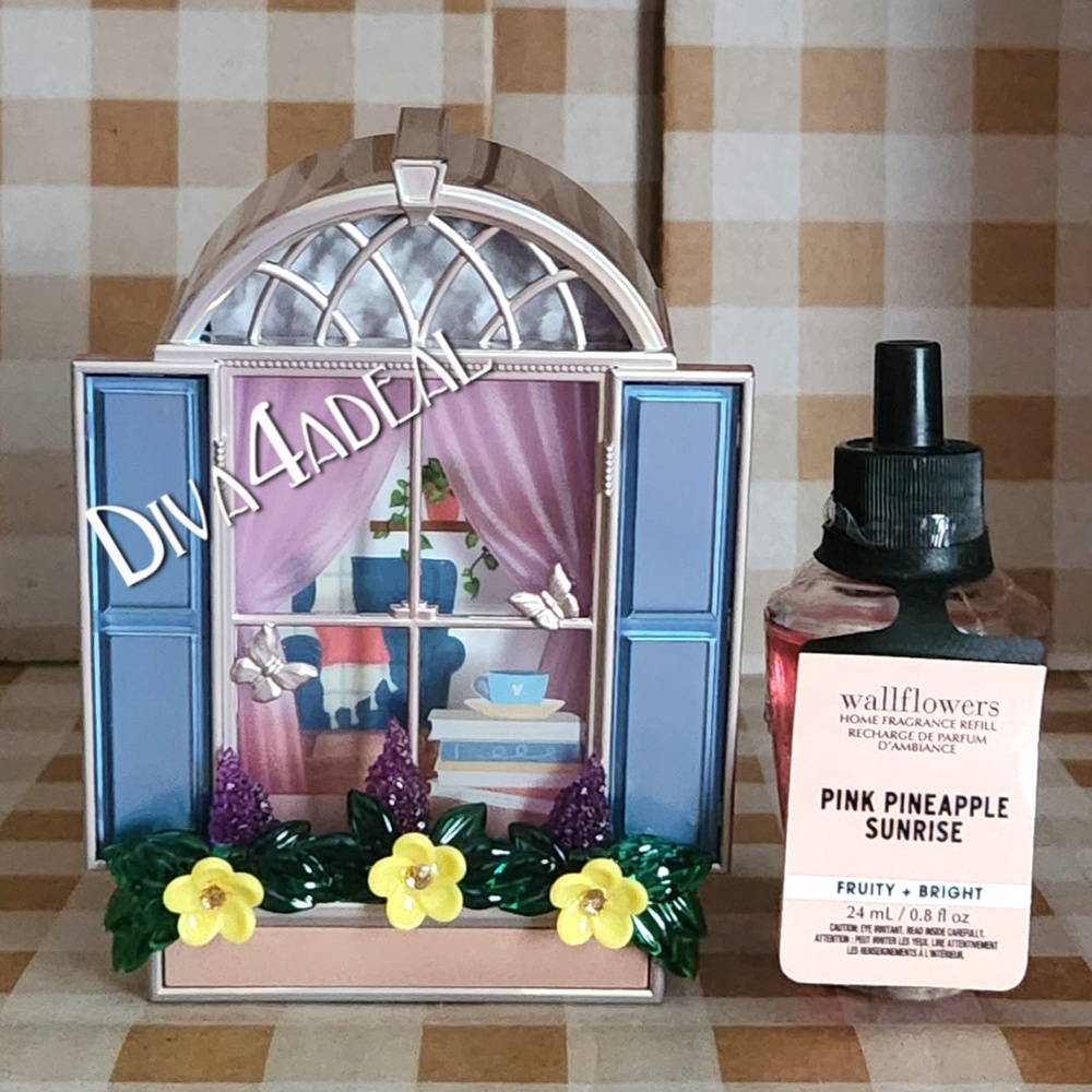 Bath & Body Works SPRING WINDOW PROJECTOR Wallflower Projector & Refill 2Pc Set